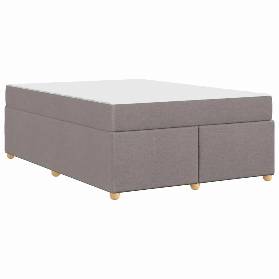 Cadre de lit avec matelas Taupe 140 x 200 cm tissu - 7