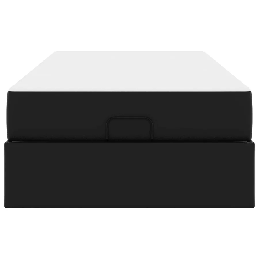 Cadre de lit avec matelas Autre 2 pcs Noir PVC - 7
