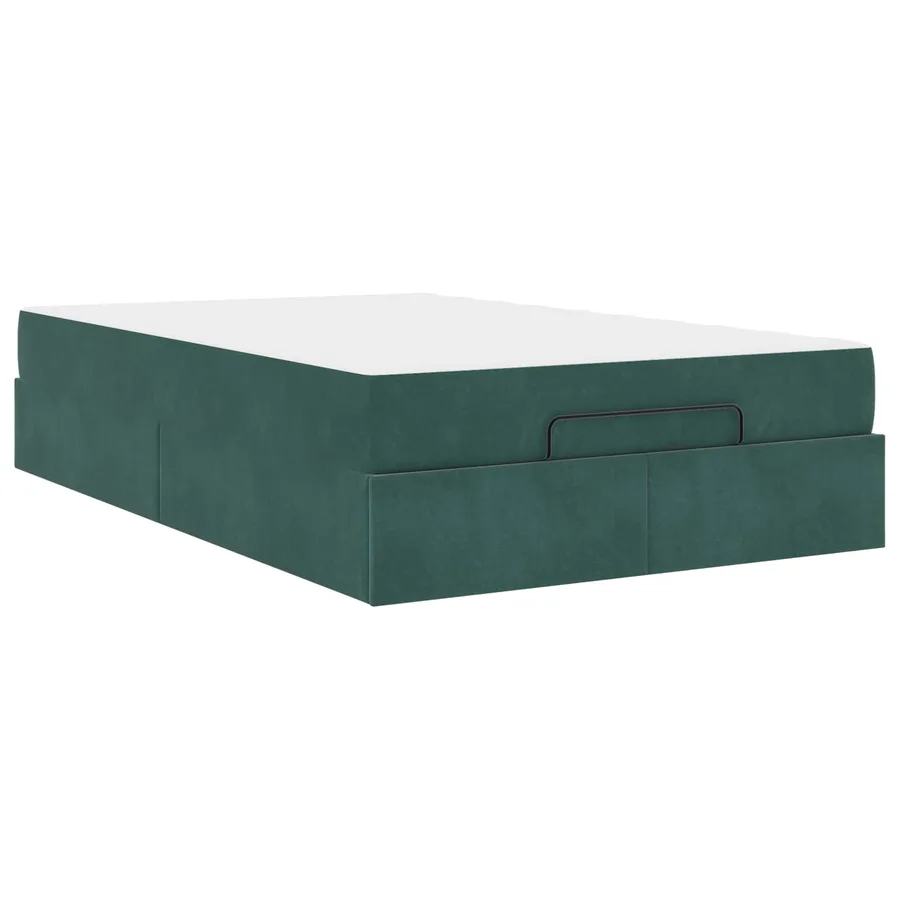 Cadre de lit avec matelas 2 pcs Vert Velours - 2