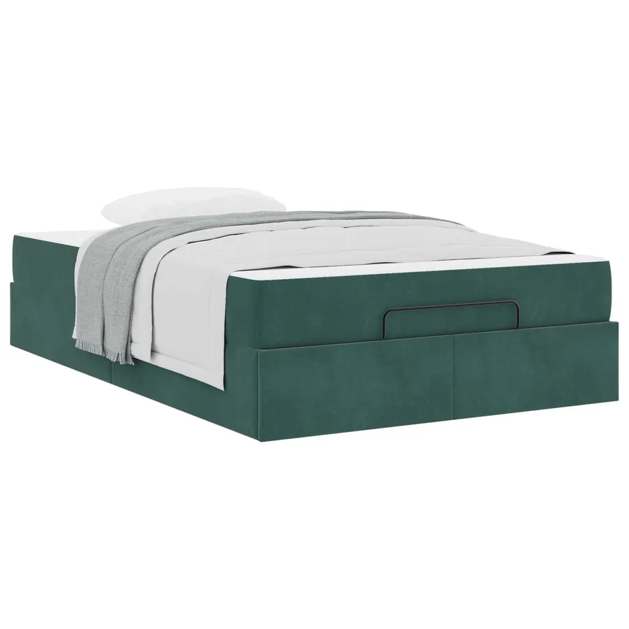 Cadre de lit avec matelas 2 pcs Vert Velours - 3
