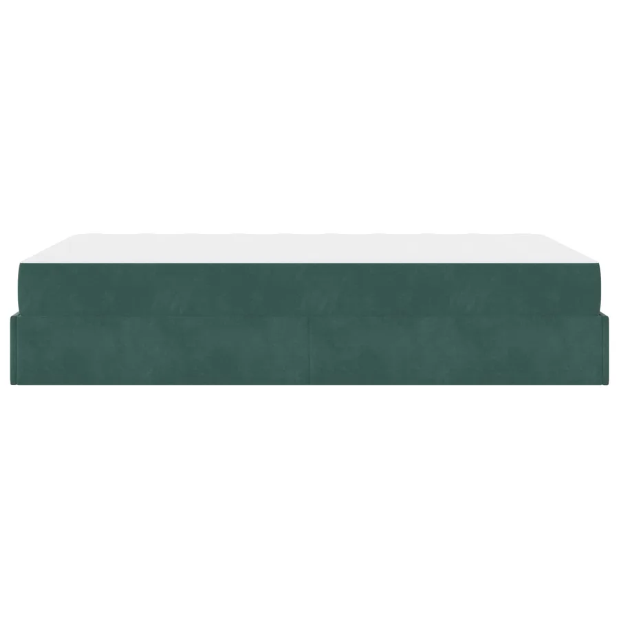 Cadre de lit avec matelas 2 pcs Vert Velours - 7