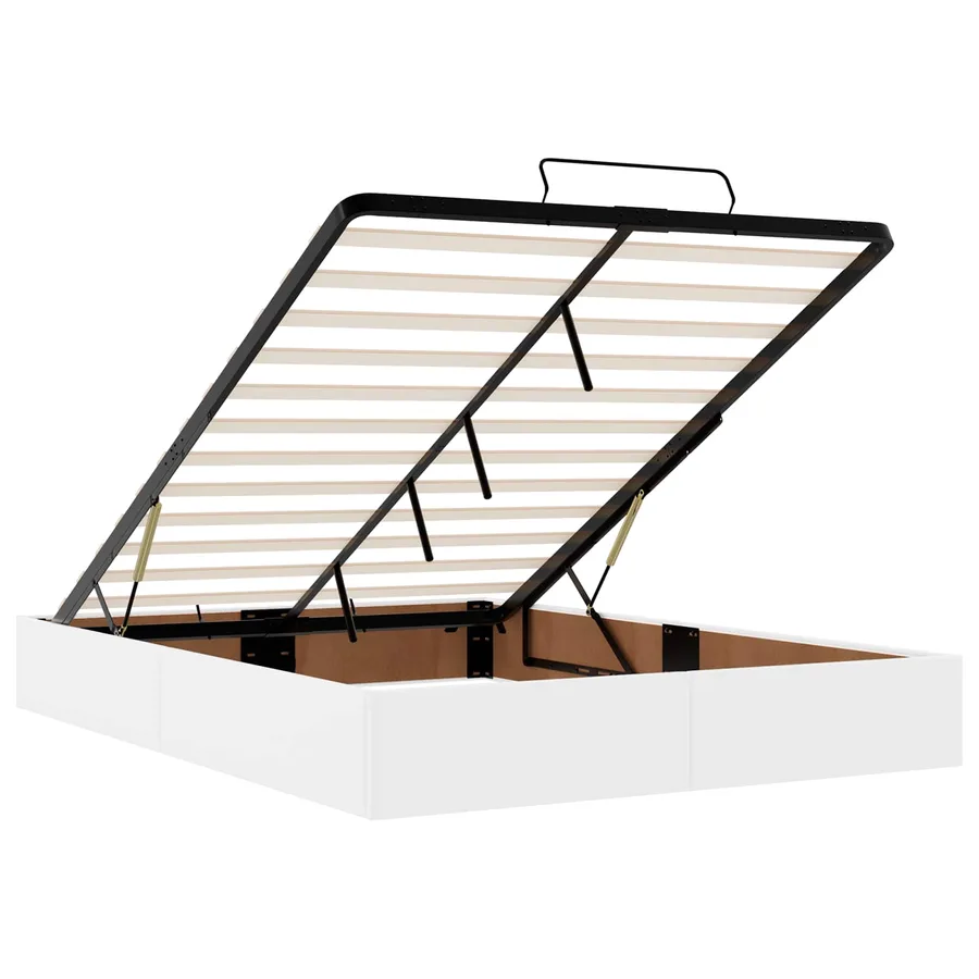 Cadre de lit avec matelas Autre 2 pcs Blanc PVC - 12