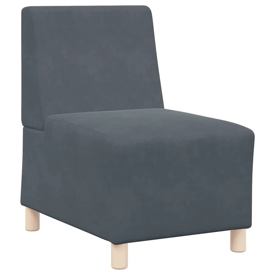Unité de Sofa Modulaire Sans Accoudoirs 2 pcs Gris foncé - 4