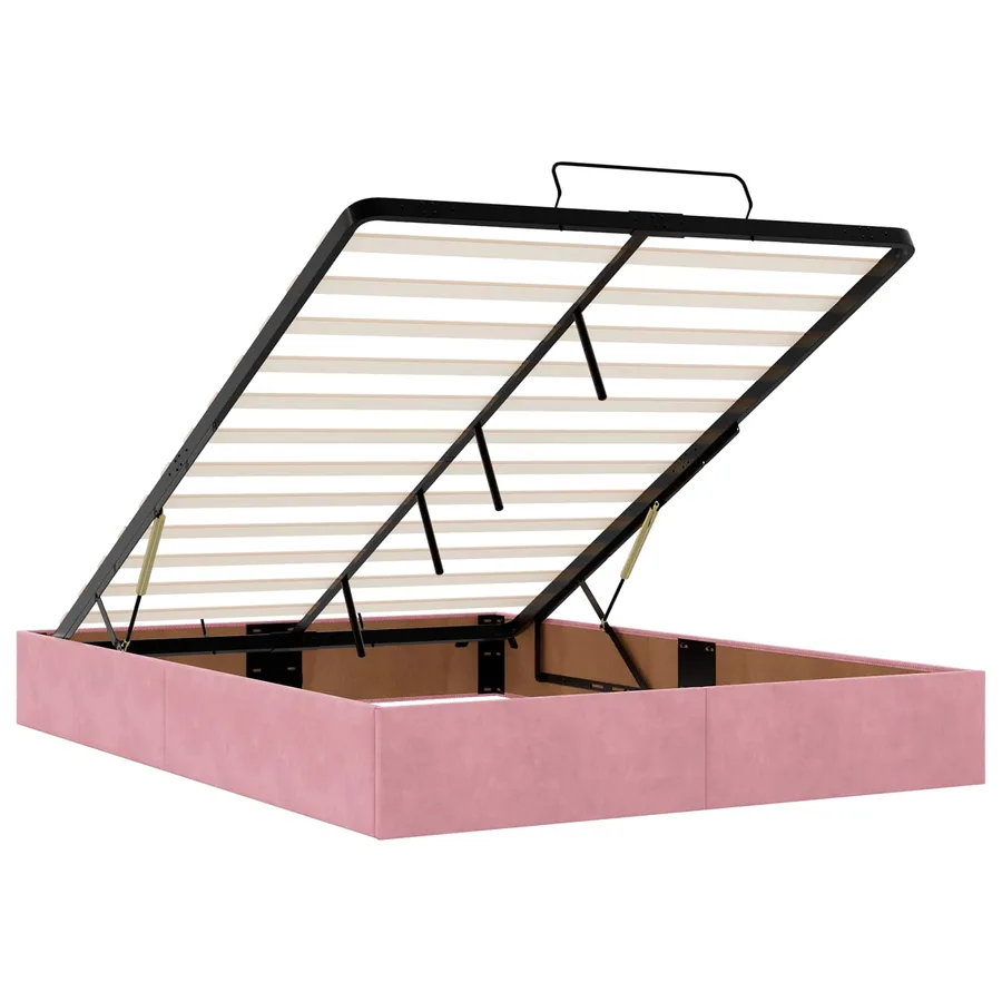 Cadre de lit avec matelas 2 pcs Rose Velours - 11