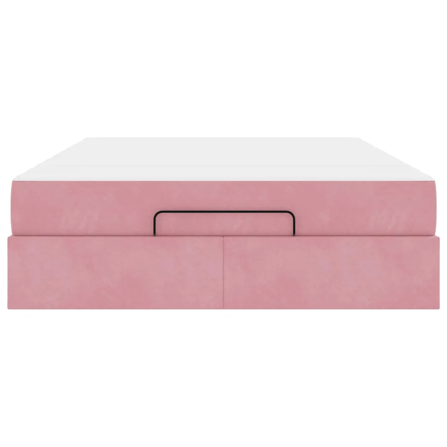 Cadre de lit avec matelas 2 pcs Rose Velours - 6