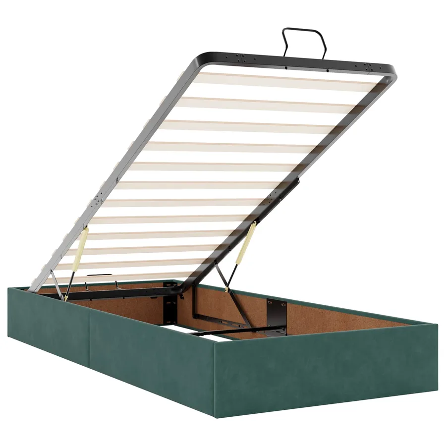 Cadre de lit avec matelas 2 pcs Vert Velours - 11