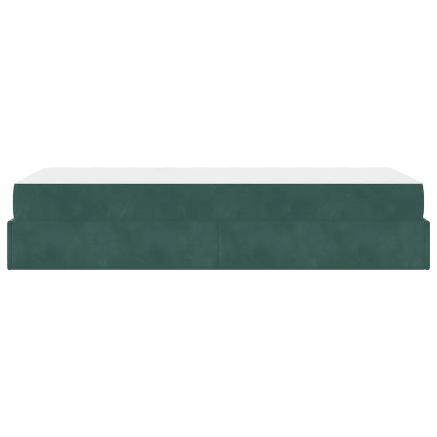 Cadre de lit avec matelas 2 pcs Vert Velours - 7