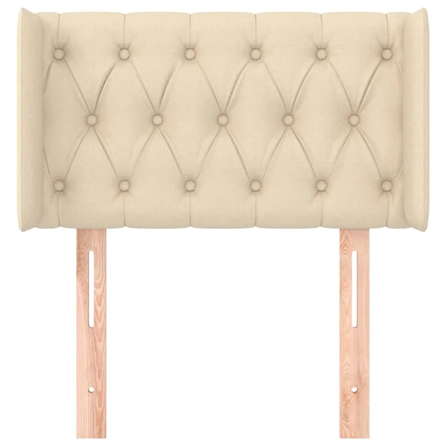 Tête de lit avec oreilles Crème 83x16x78/88 cm Tissu - 3