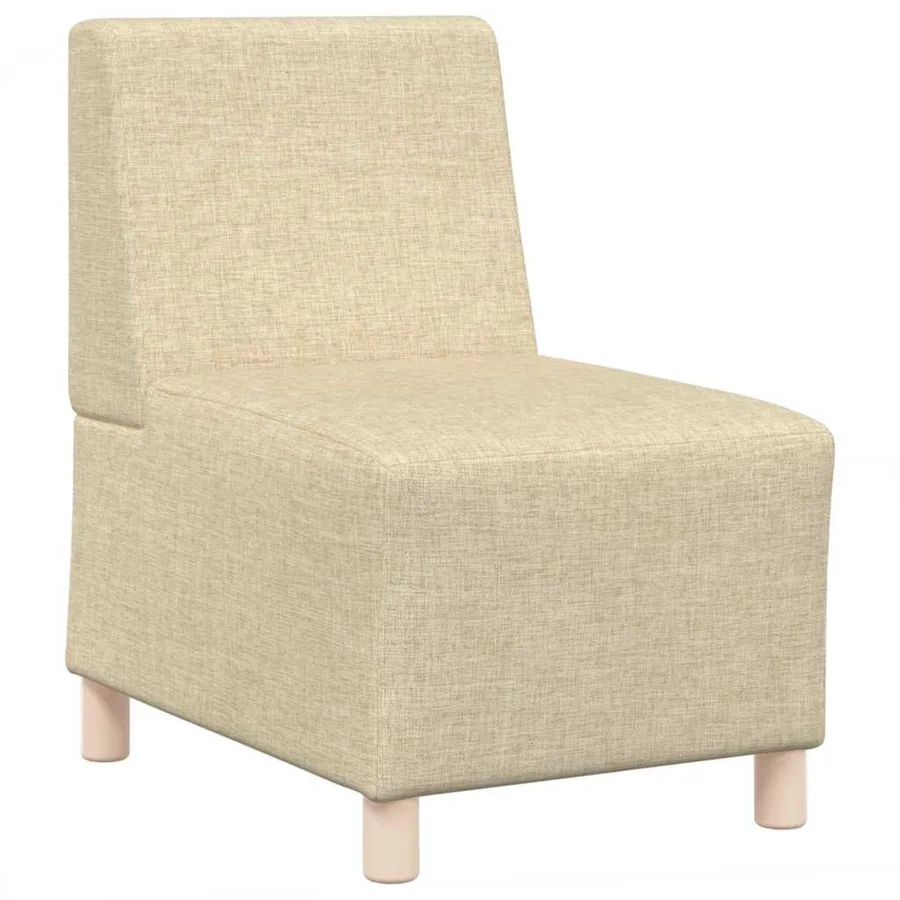 Unité de Sofa Modulaire Sans Accoudoirs 2 pcs Crème - 4