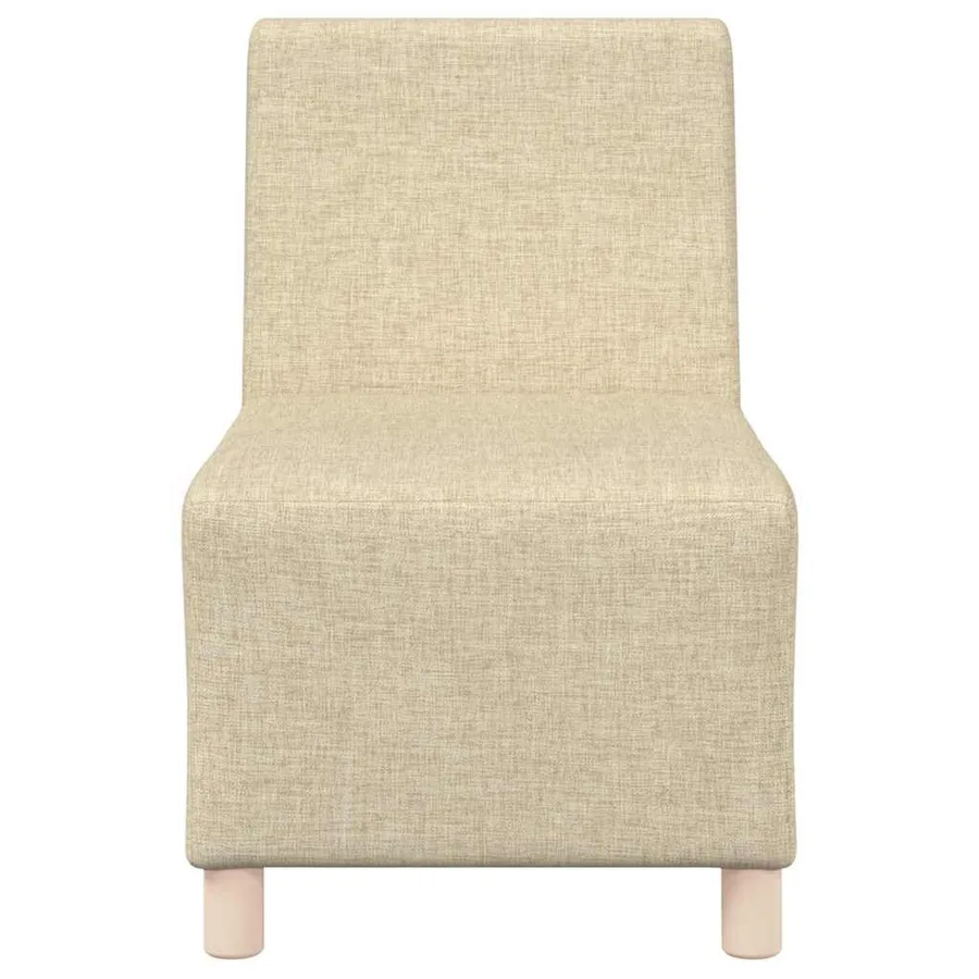 Unité de Sofa Modulaire Sans Accoudoirs 2 pcs Crème - 5