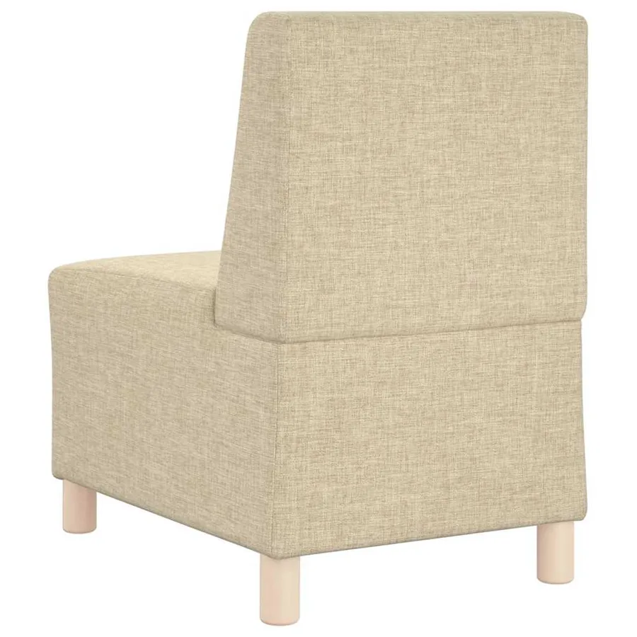 Unité de Sofa Modulaire Sans Accoudoirs 2 pcs Crème - 7