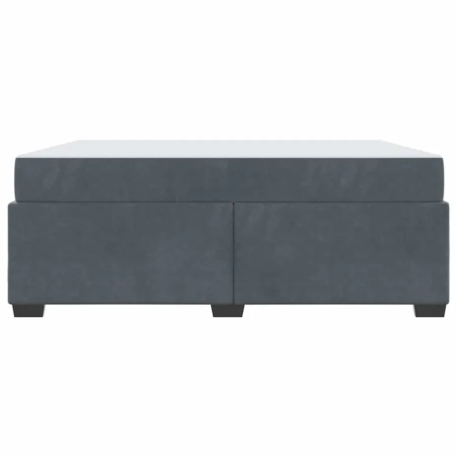 Cadre de lit avec matelas Gris foncé 180 x 200 cm tissu - 5