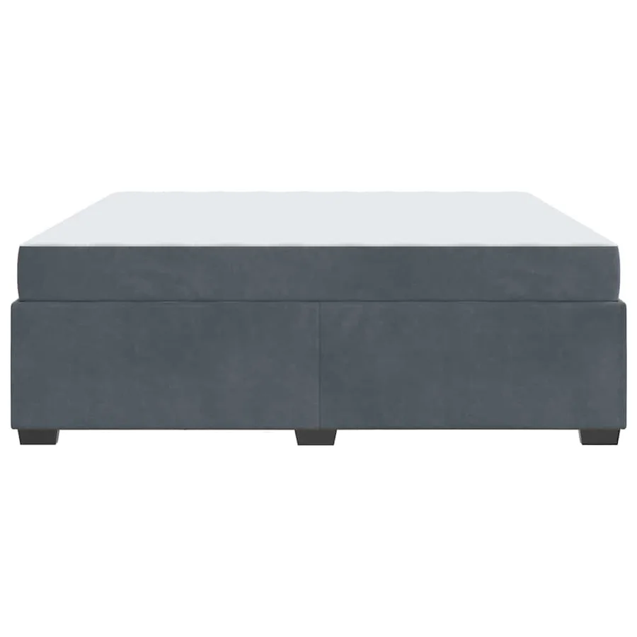 Cadre de lit avec matelas Gris foncé 180 x 200 cm tissu - 6