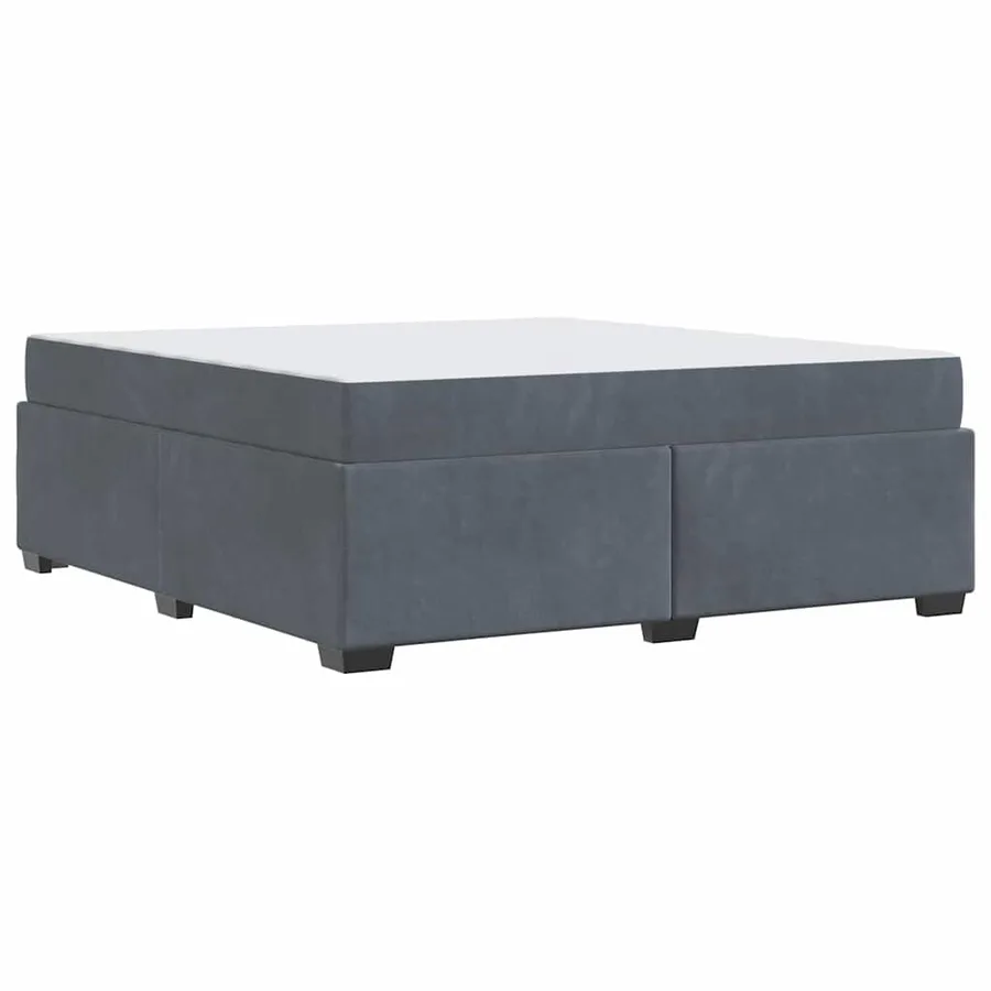 Cadre de lit avec matelas Gris foncé 180 x 200 cm tissu - 7