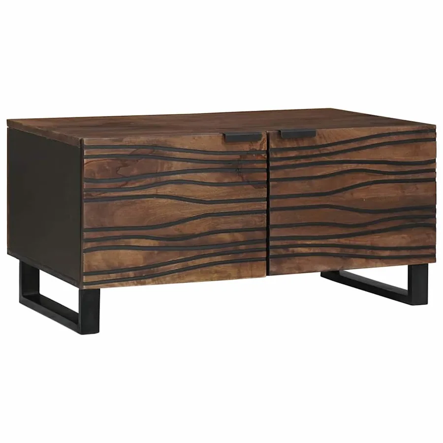 Table basse Noyer 80 x 50 x 40 cm Bois d'ingénierie