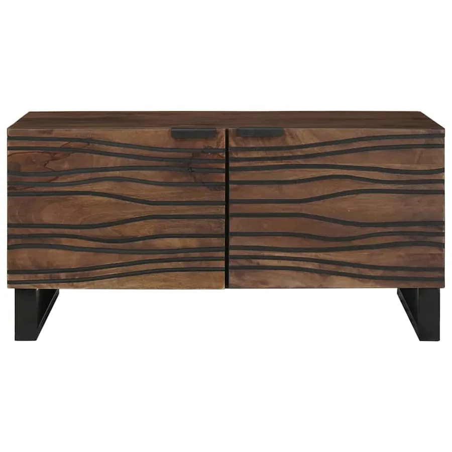 Table basse Noyer 80 x 50 x 40 cm Bois d'ingénierie - 3