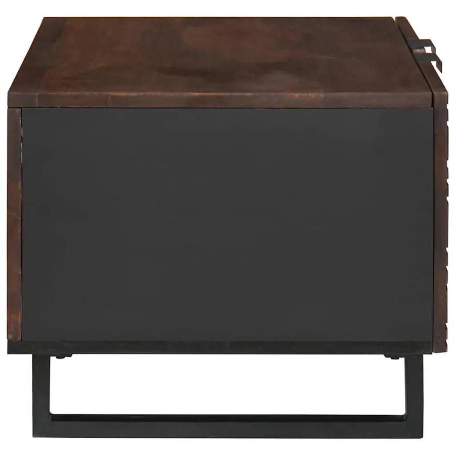 Table basse Noyer 80 x 50 x 40 cm Bois d'ingénierie - 4