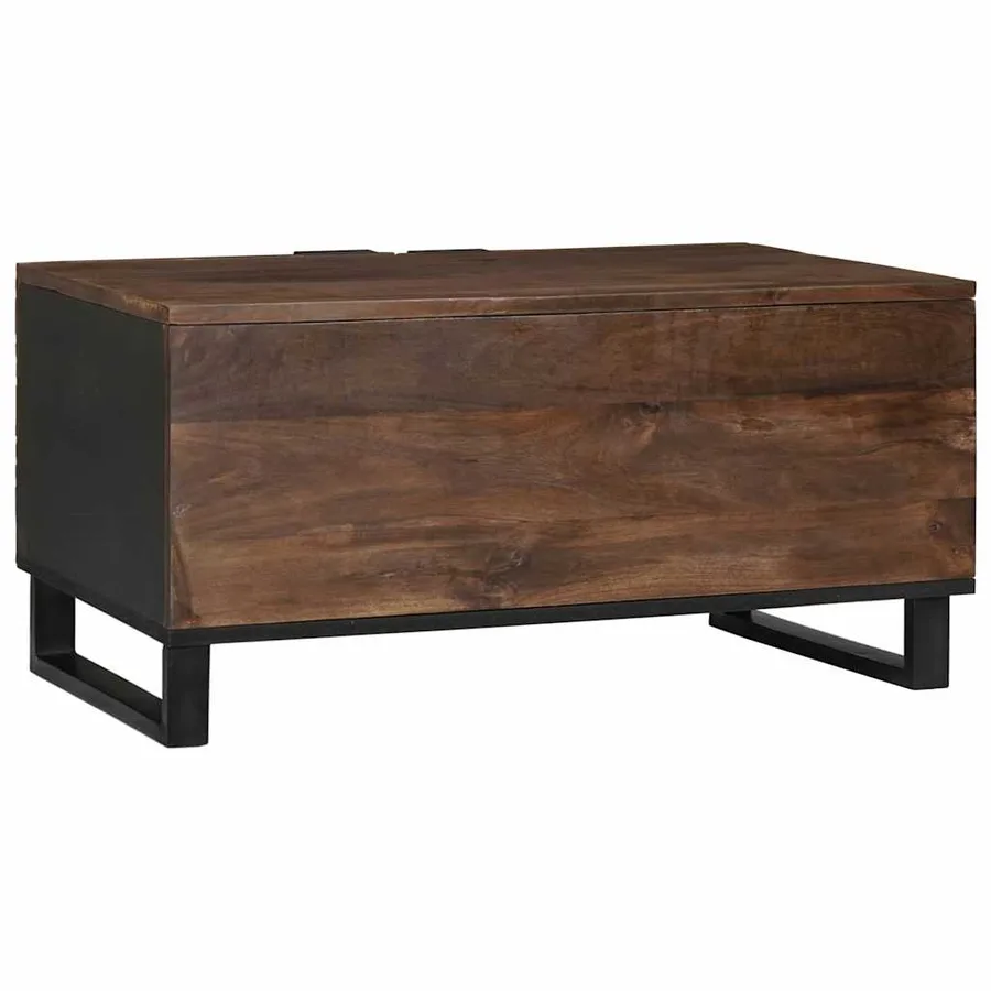 Table basse Noyer 80 x 50 x 40 cm Bois d'ingénierie - 5
