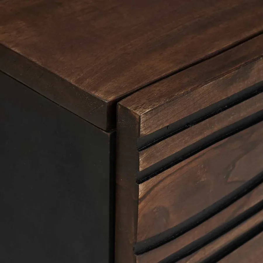 Table basse Noyer 80 x 50 x 40 cm Bois d'ingénierie - 6