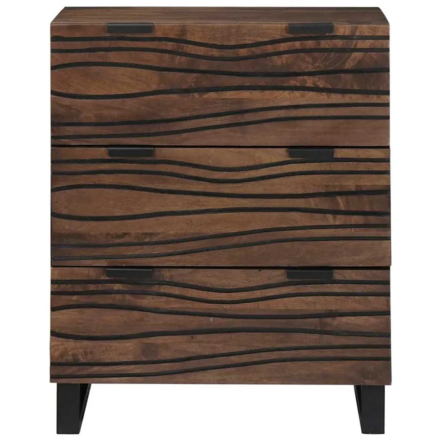 Buffet Marron 60 x 33.5 x 75 cm Bois de manguier massif - 3