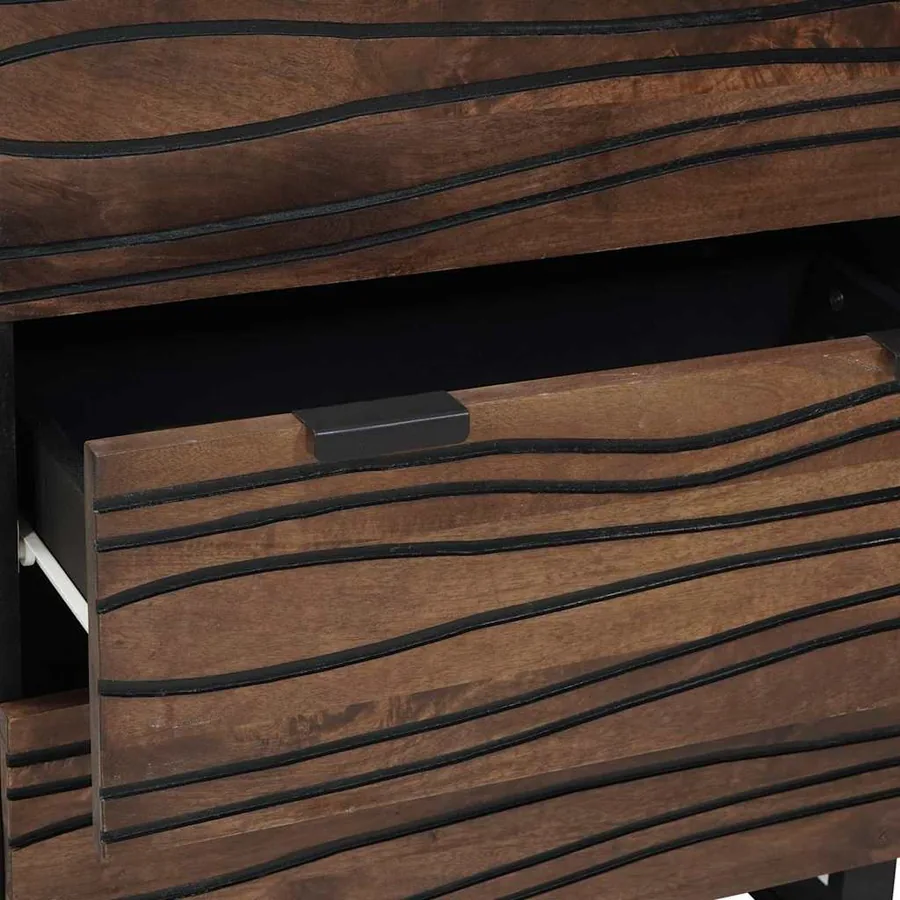 Buffet Marron 60 x 33.5 x 75 cm Bois de manguier massif - 8