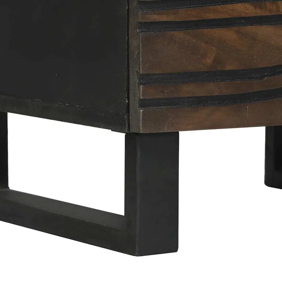 Table de chevet 2 pcs Noyer 40 x 33 x 46 cm Bois d'ingénierie - 10