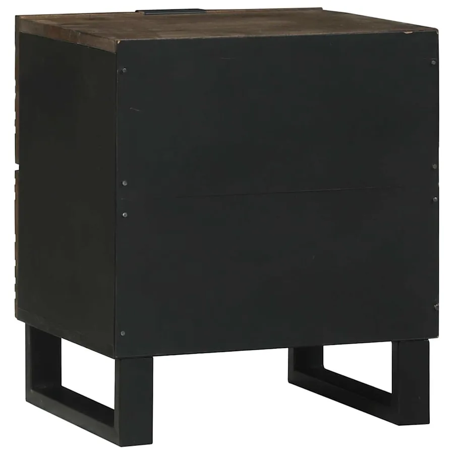 Table de chevet 2 pcs Noyer 40 x 33 x 46 cm Bois d'ingénierie - 7