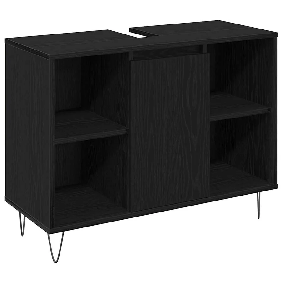 Ensemble de mobilier de salle de bain 3 pcs Chêne noir - 4