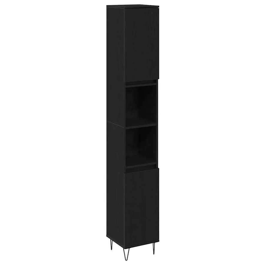 Ensemble de mobilier de salle de bain 3 pcs Chêne noir - 5