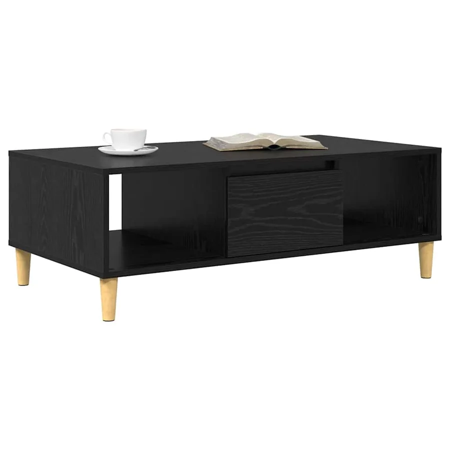 Table basse Chêne noir 102 x 55 x 35 cm Bois d'ingénierie - 3