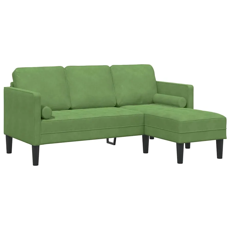 Ensemble de Canapés avec coussin Vert clair Polyester - 2
