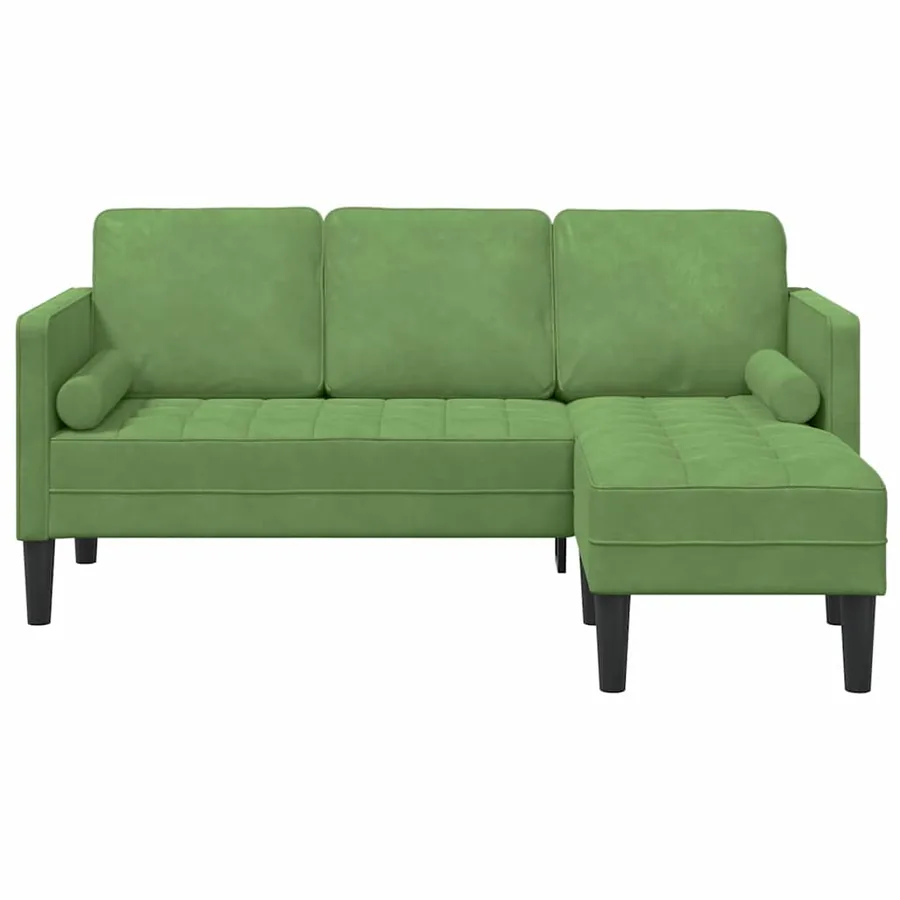 Ensemble de Canapés avec coussin Vert clair Polyester - 4