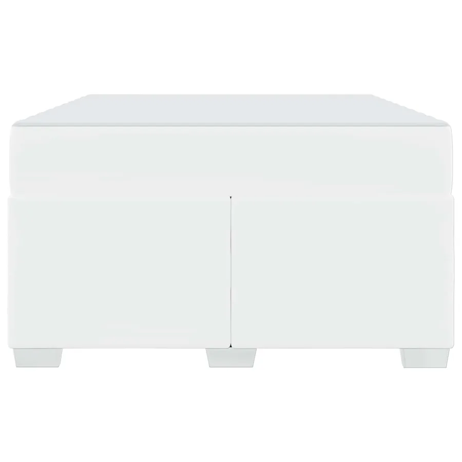 Cadre de lit avec matelas Blanc 120 x 190 cm tissu - 6