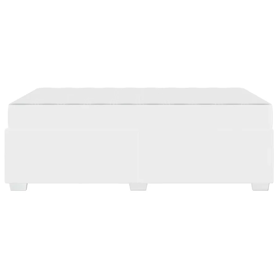 Cadre de lit avec matelas Blanc 120 x 190 cm tissu - 7