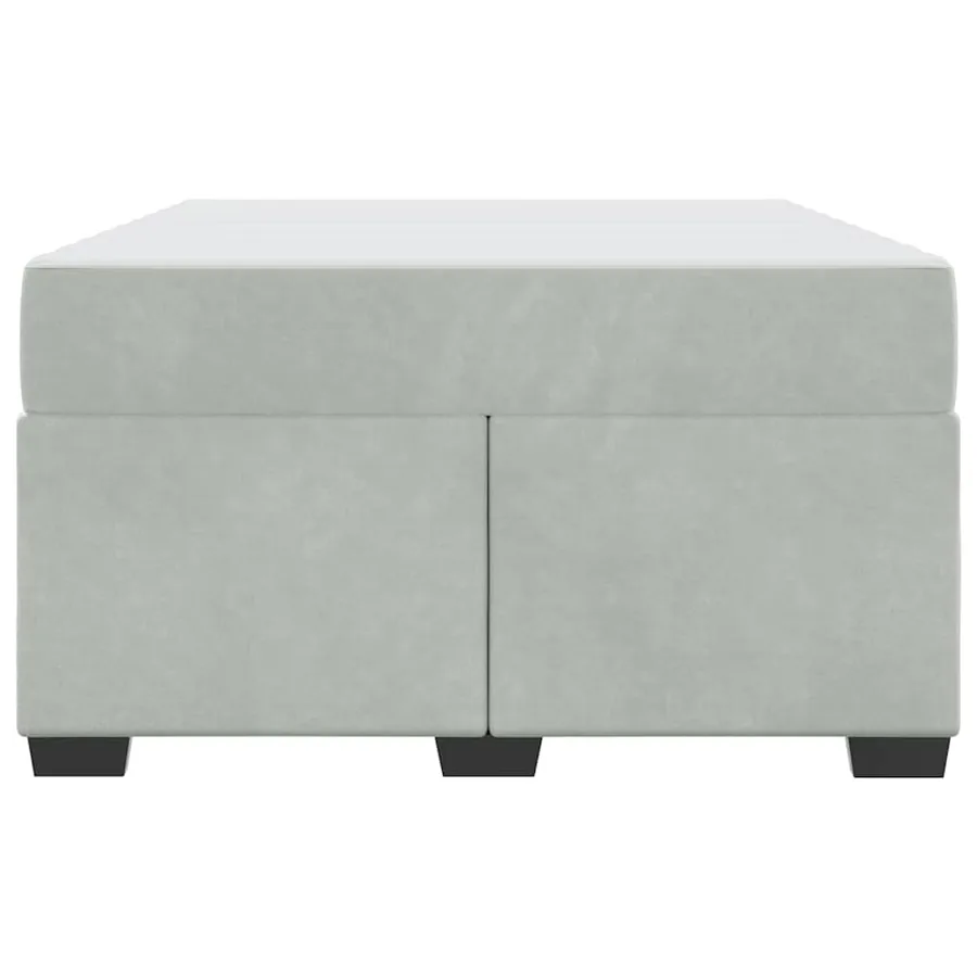 Cadre de lit avec matelas Gris clair 120 x 190 cm tissu - 5