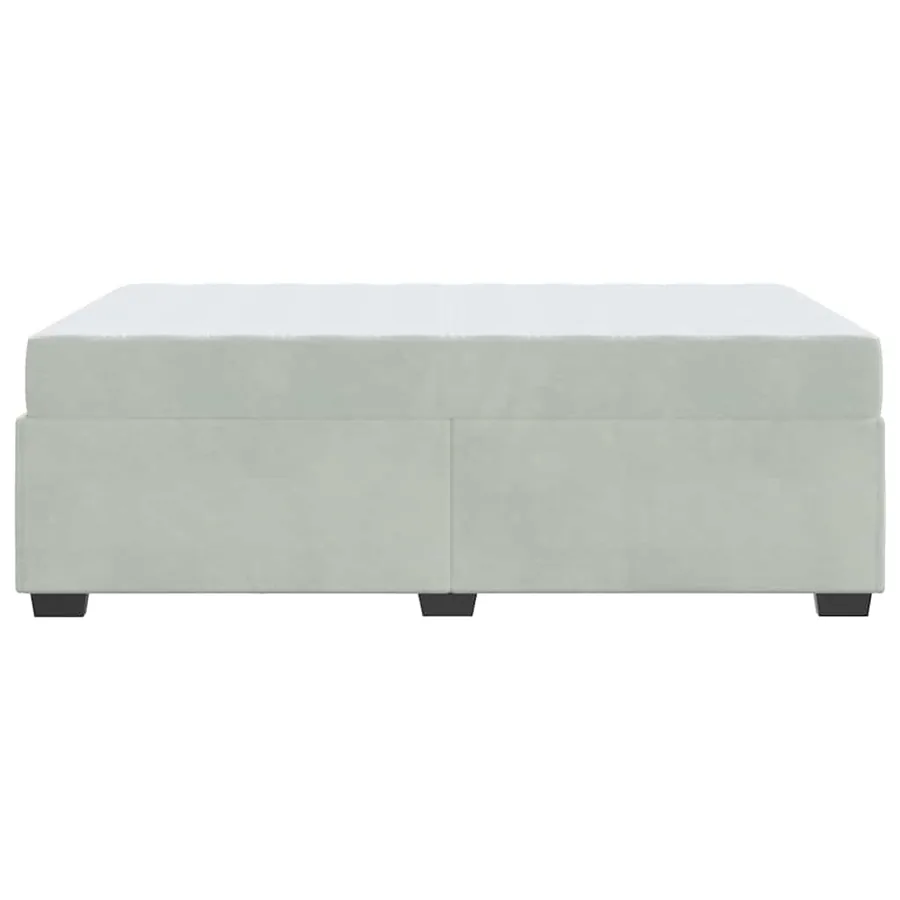 Cadre de lit avec matelas Gris clair 120 x 190 cm tissu - 6