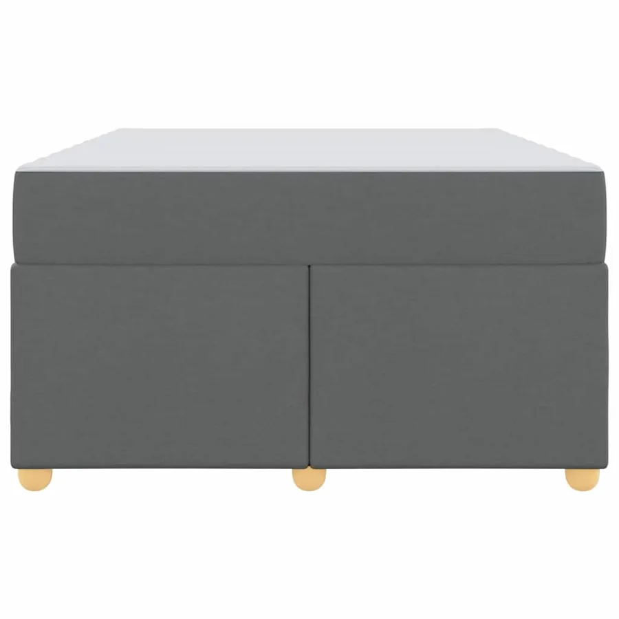 Cadre de lit avec matelas Gris foncé 120 x 190 cm tissu - 5