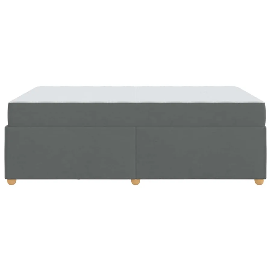 Cadre de lit avec matelas Gris foncé 120 x 190 cm tissu - 6