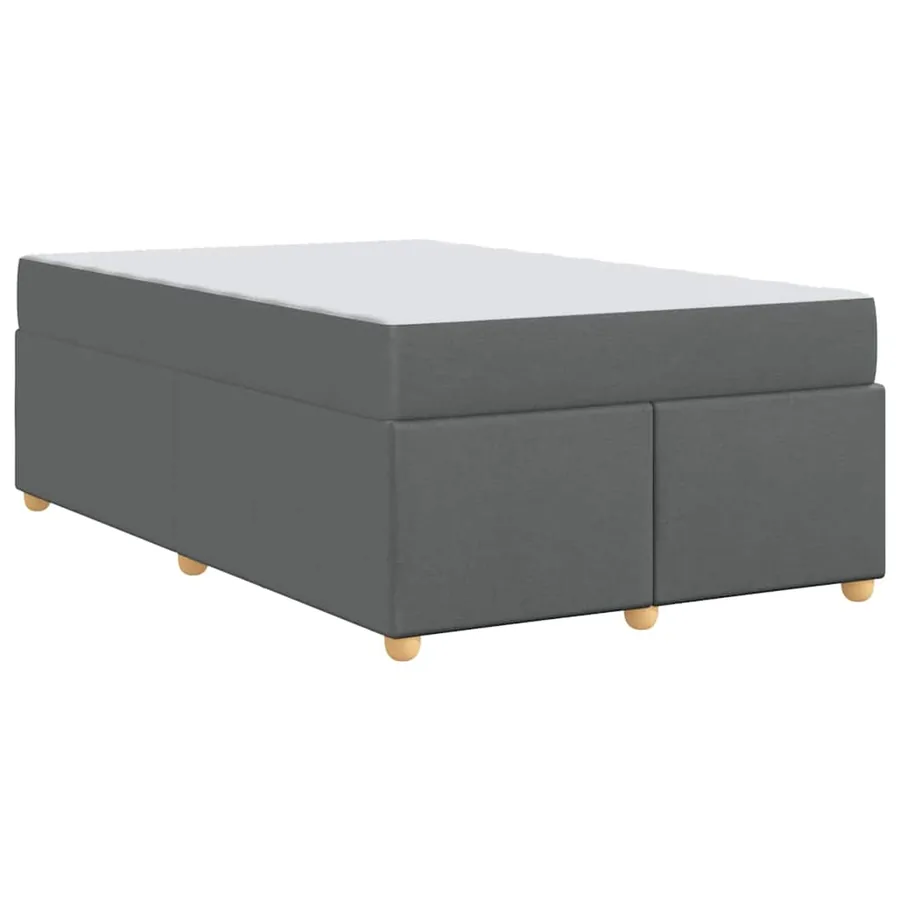 Cadre de lit avec matelas Gris foncé 120 x 190 cm tissu - 7