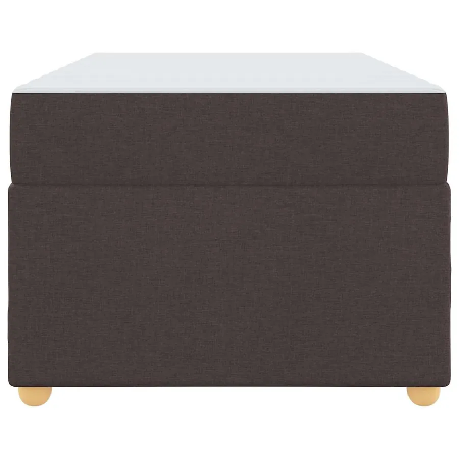 Cadre de lit avec matelas Marron foncé 80 x 200 cm tissu - 5