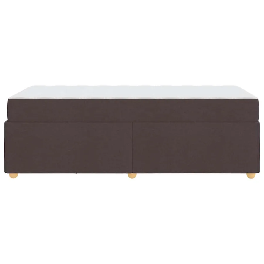 Cadre de lit avec matelas Marron foncé 80 x 200 cm tissu - 6