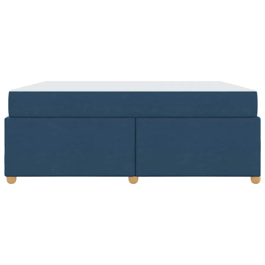 Cadre de lit avec matelas Bleu 180 x 200 cm tissu - 5