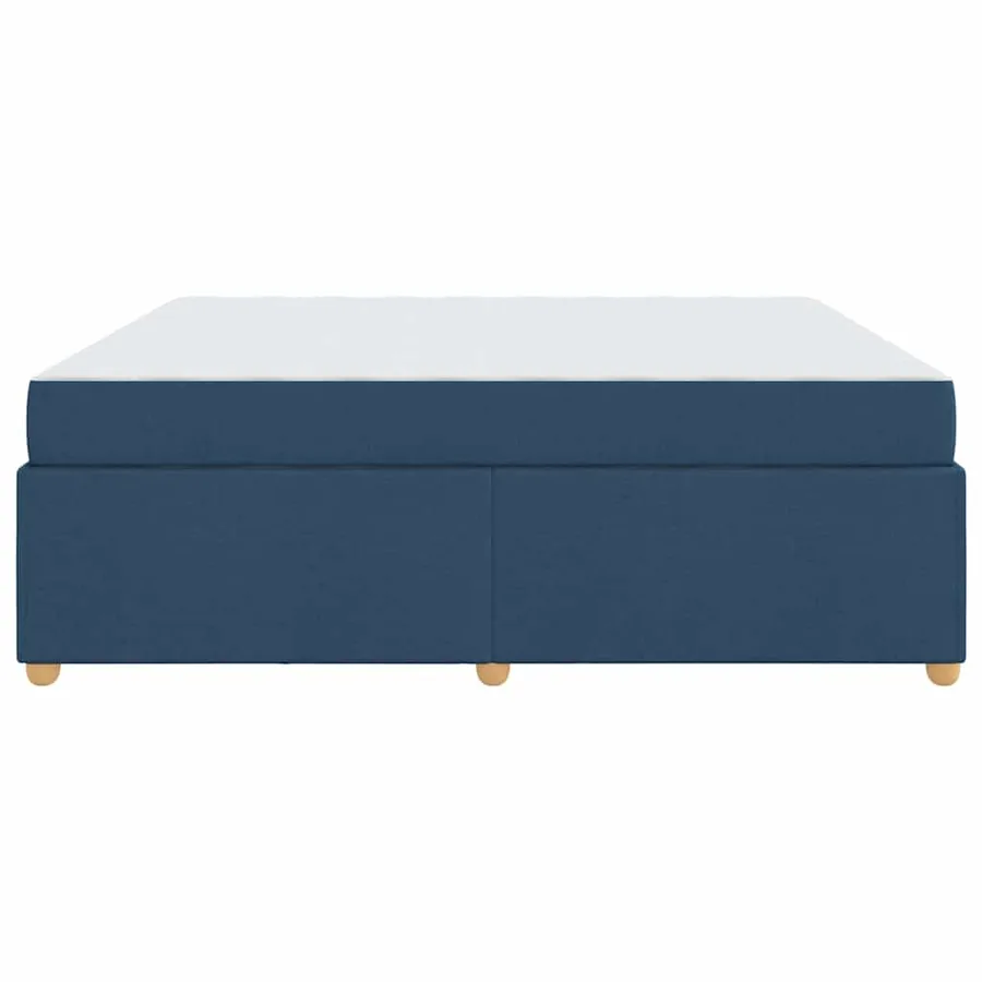 Cadre de lit avec matelas Bleu 180 x 200 cm tissu - 6