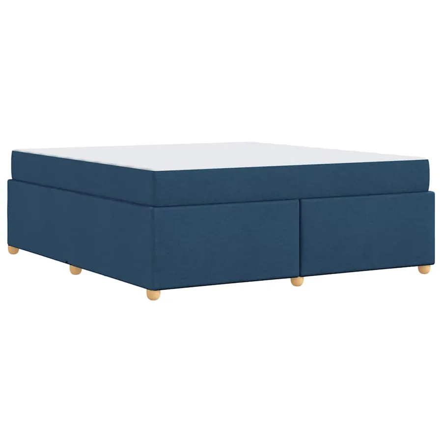 Cadre de lit avec matelas Bleu 180 x 200 cm tissu - 7