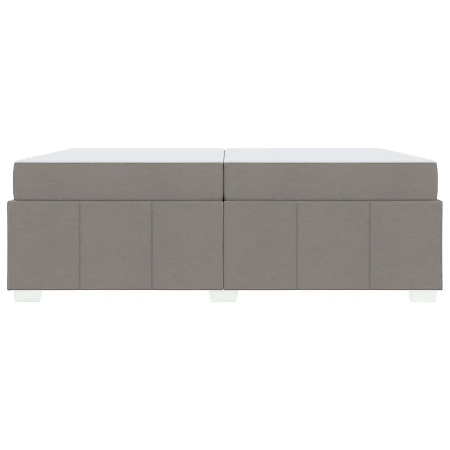 Cadre de lit avec matelas Taupe 200 x 200 cm tissu - 7