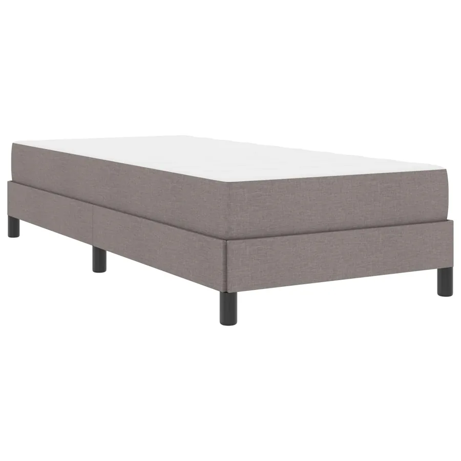 Lit à ressorts avec matelas Taupe 80 x 200 cm tissu - 4