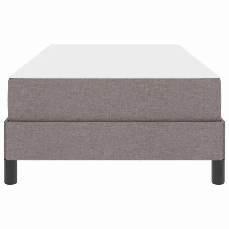 Lit à ressorts avec matelas Taupe 80 x 200 cm tissu - 7