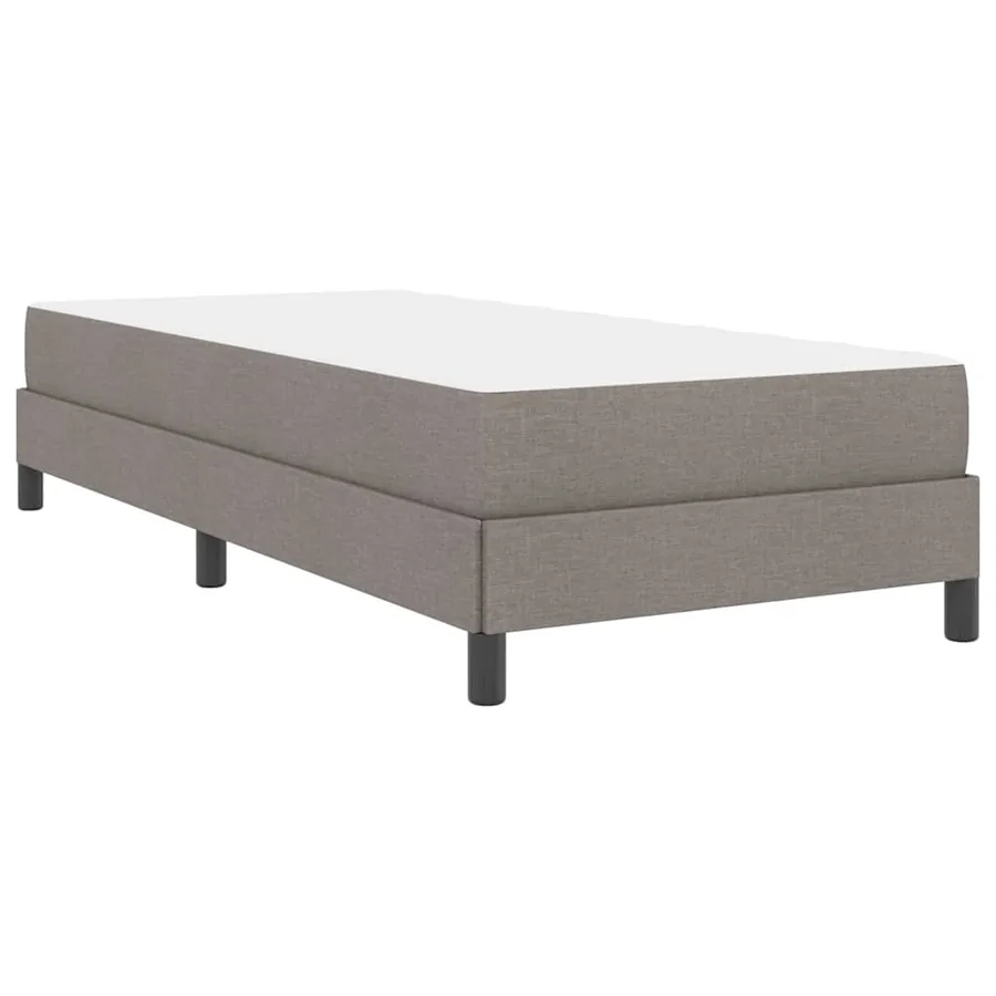 Lit à ressorts avec matelas Taupe 80 x 200 cm tissu - 9