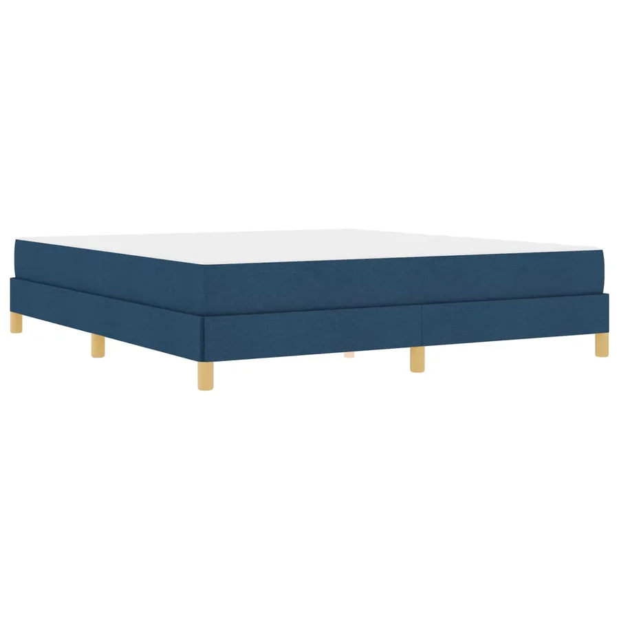 Lit à ressorts avec matelas Bleu 180 x 200 cm tissu - 4