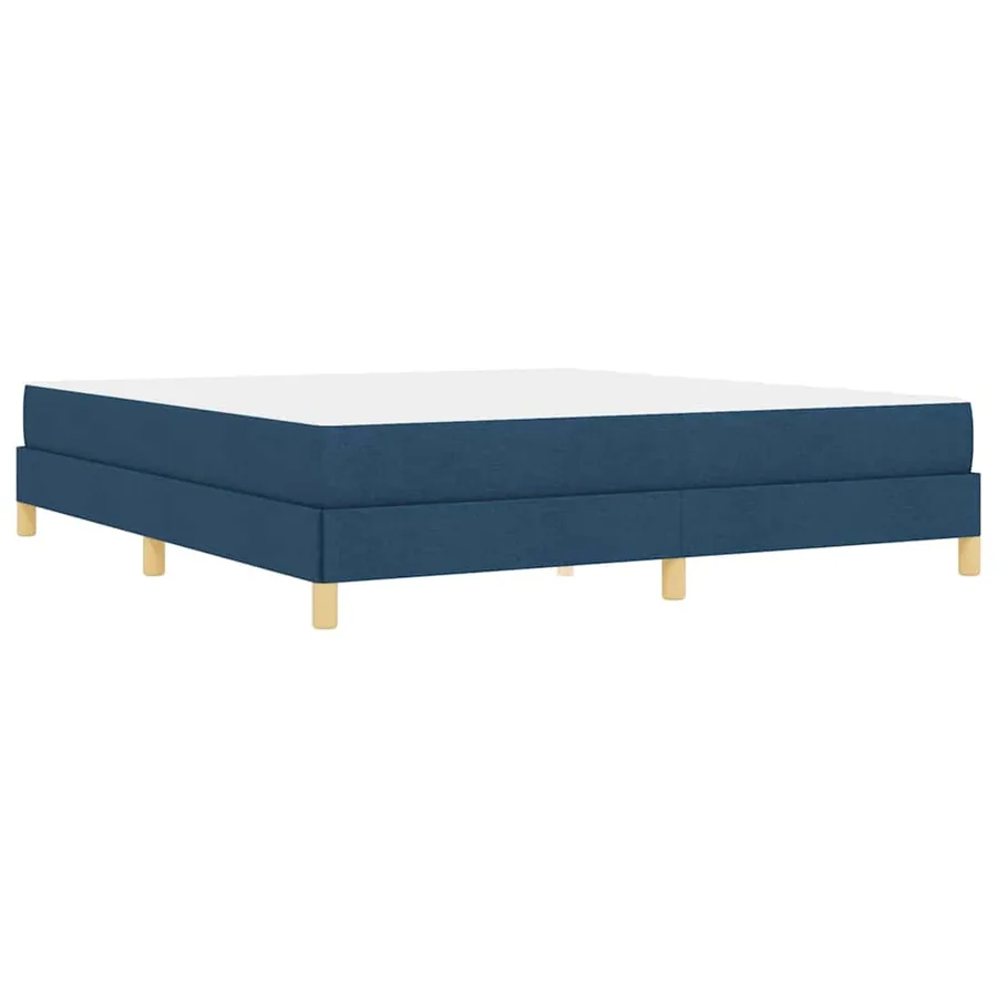 Lit à ressorts avec matelas Bleu 180 x 200 cm tissu - 9